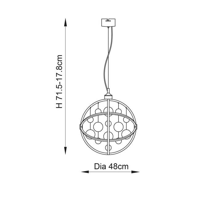 Endon Lighting - MUNI-CH - Pendant Light