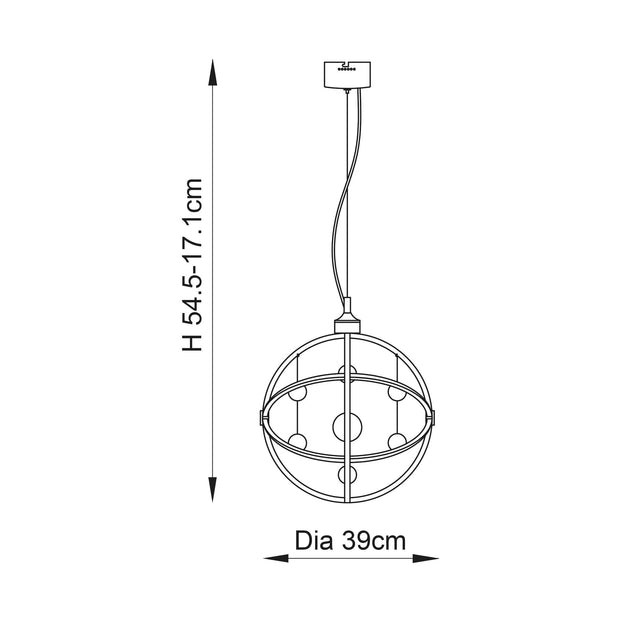 Endon Lighting - MUNI-CH-S - Pendant Light