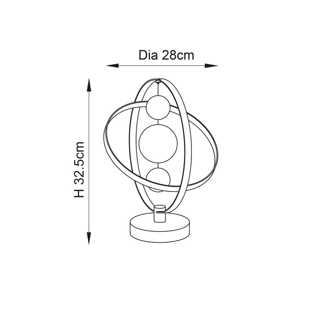 Endon Lighting - MUNI-TLCH - Endon Lighting MUNI-TLCH Muni Indoor Table Lamps Chrome plate with clear & chrome glass Non-dimmable