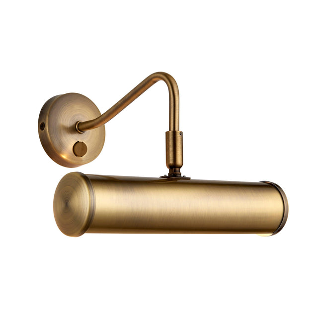 Endon Lighting - PL200-E14-SWAN - Endon Lighting PL200-E14-SWAN Turner Indoor Wall Light Antique brass plate Dimmable