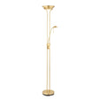 Endon Lighting - ROME-SB - Endon Lighting ROME-SB Rome Indoor Floor Lamps Satin brass plate & opal glass Dimmer included