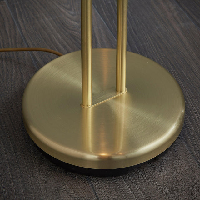 Endon Lighting - ROME-SB - Endon Lighting ROME-SB Rome Indoor Floor Lamps Satin brass plate & opal glass Dimmer included