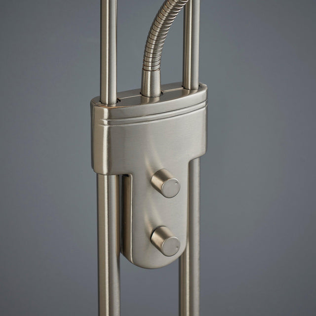 Endon Lighting - ROME-SC - Endon Lighting ROME-SC Rome Indoor Floor Lamps Satin chrome plate & opal glass Dimmer included