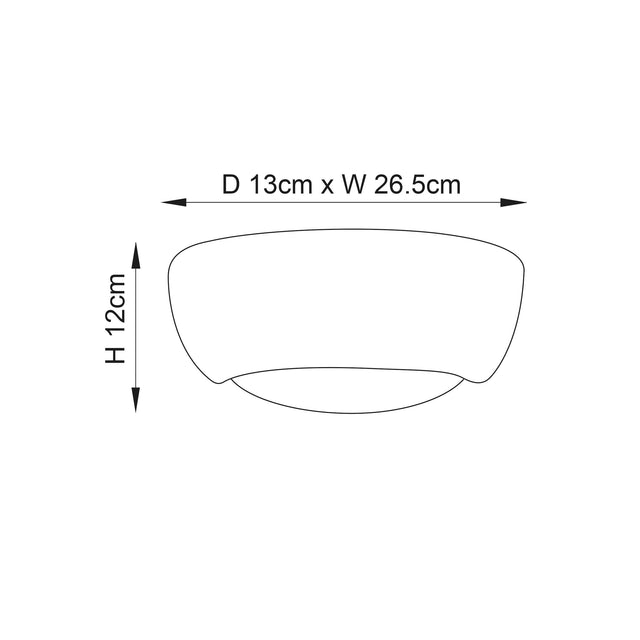 Endon Lighting - UG-WB-X - Endon Lighting UG-WB-X Eton Indoor Wall Light Unglazed ceramic Dimmable