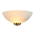 Endon Lighting - WELLES-1WBAB - Endon Lighting WELLES-1WBAB Welles Indoor Wall Light Antique brass plate & white glass Dimmable