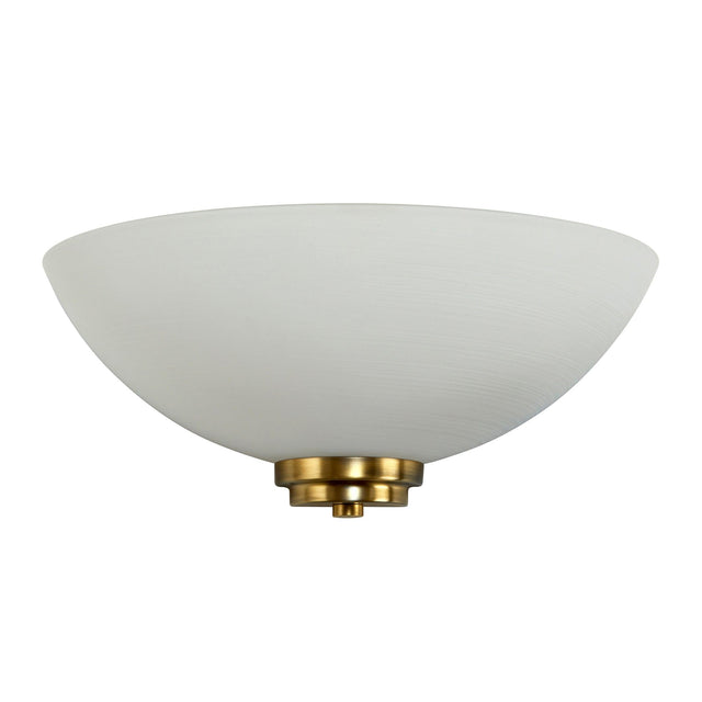 Endon Lighting - WELLES-1WBAB - Endon Lighting WELLES-1WBAB Welles Indoor Wall Light Antique brass plate & white glass Dimmable