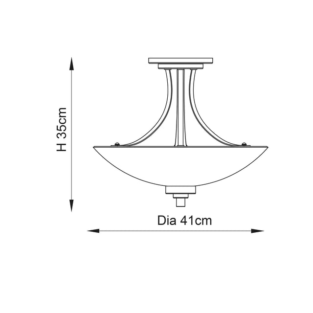 Endon Lighting - WELLES-3AB - Flush Light