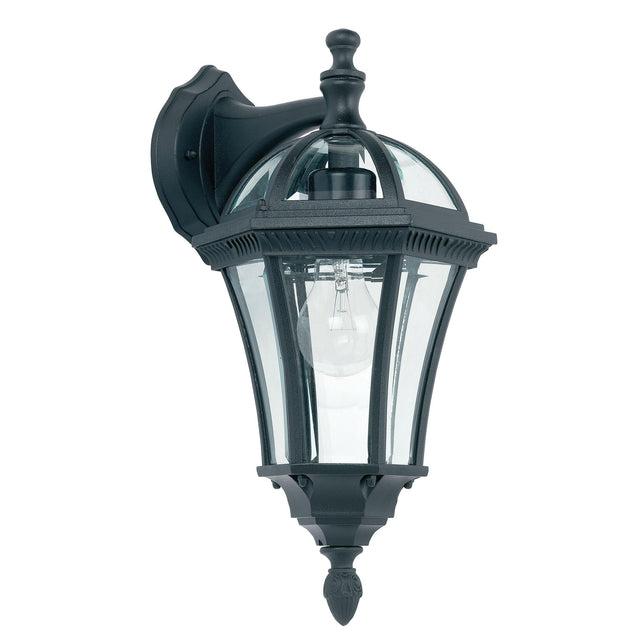 Endon Lighting - YG-3501 - Endon Lighting YG-3501 Drayton Outdoor Wall Light Textured black & clear glass Dimmable