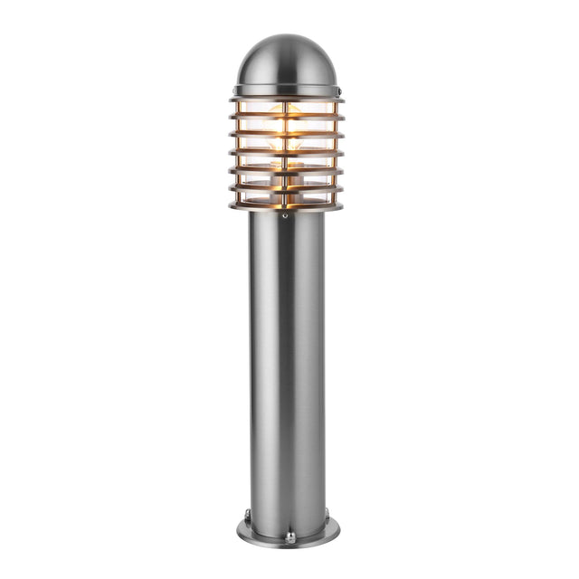 Endon Lighting - YG-6002-SS - Endon Lighting YG-6002-SS Louvre Outdoor Floor Lamps Polished stainless steel & clear pc Dimmable