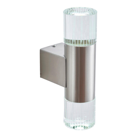 Endon Lighting - YG-7501 - Endon Lighting YG-7501 Grant Outdoor Wall Light Polished stainless steel & clear crystal Non-dimmable