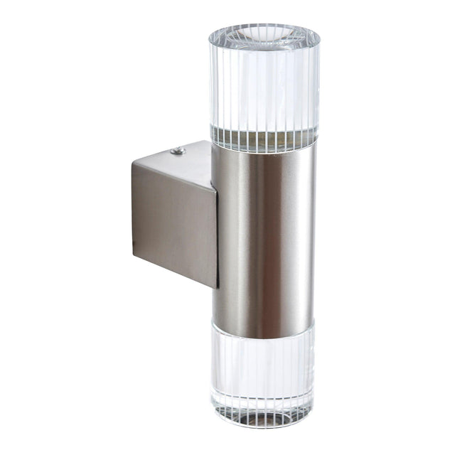 Endon Lighting - YG-7501 - Endon Lighting YG-7501 Grant Outdoor Wall Light Polished stainless steel & clear crystal Non-dimmable