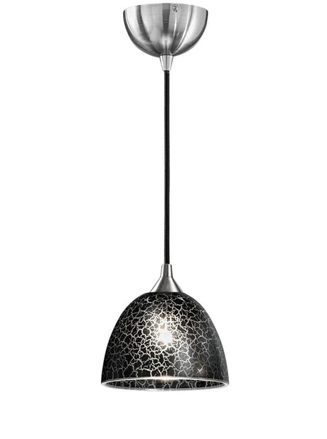 Franklite - 952 - Franklite 952 Pendant 180mm Black Crackle Glass