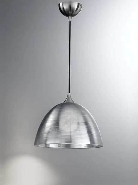 Franklite - FL2290/1/928 - Franklite FL2290/1/928 Pendant Vetross black cord suspension with 350mm translucent silver glass