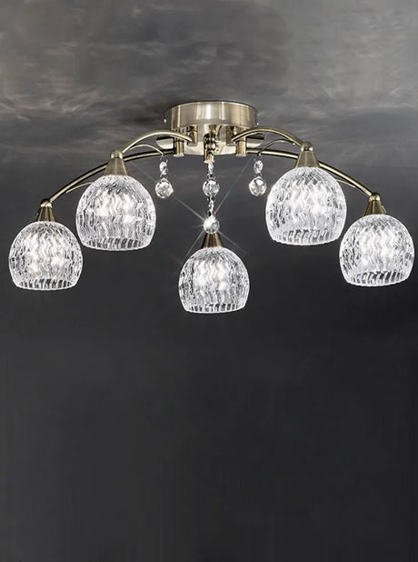 Franklite - FL2296/5 - Franklite FL2296/5 Ceiling Flush Jura 5 light Fitting