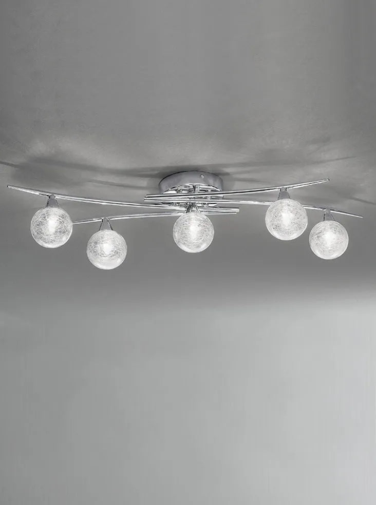 Franklite - FL2297/5 - Franklite FL2297/5 Ceiling Flush Shardice 5 light Fitting