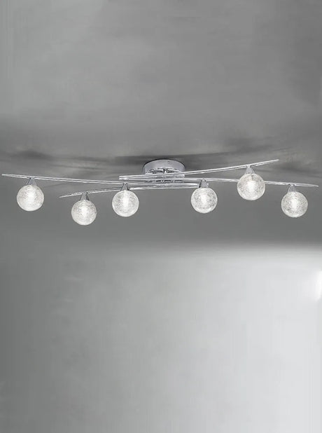 Franklite - FL2297/6 - Franklite FL2297/6 Ceiling Flush Shardice 6 light Fitting