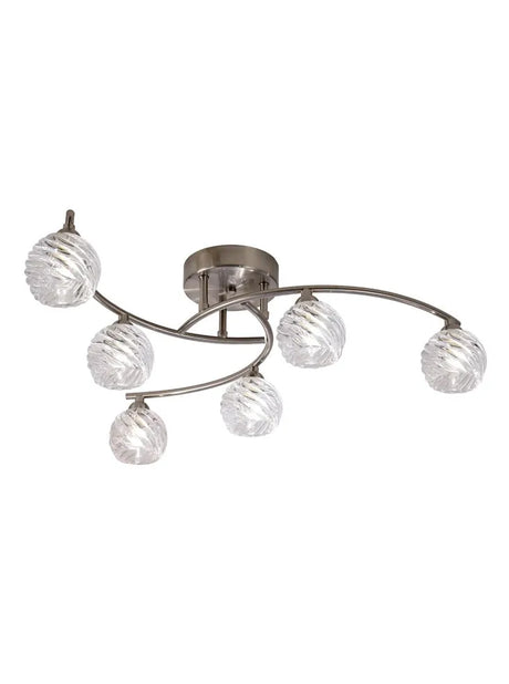 Franklite - FL2357/6 - Franklite FL2357/6 Ceiling Flush Vortex 6 light Fitting