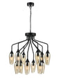 Franklite - FL2420-12/346 - Franklite FL2420-12/346 Pendant Taper 12 light with Amber Glass