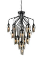 Franklite - FL2420-22/345 - Franklite FL2420-22/345 Pendant Taper 22 light with Smoked Glass