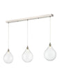 Franklite - FL2452-3/358 - Franklite FL2452-3/358 Pendant Perry 3 light satin nickel bar with clear glass