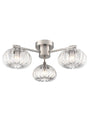 Franklite - FL2472-3 - Franklite FL2472-3 Ceiling / Wall Harvest 3lt Flush Fitting satin nickel