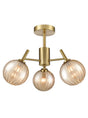 Franklite - FL2475-3 - Franklite FL2475-3 Ceiling / Wall Quasar 3lt Fitting aged brass