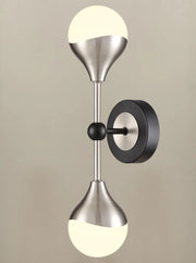 Franklite - FL2477-2 - Franklite FL2477-2 Wall Bracket Nexus 2lt Wall Light matt black and satin nickel