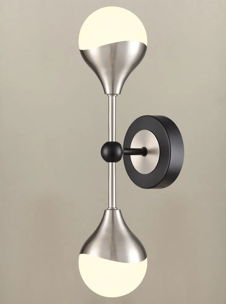 Franklite - FL2477-2 - Franklite FL2477-2 Wall Bracket Nexus 2lt Wall Light matt black and satin nickel