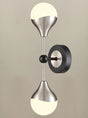 Franklite - FL2477-2 - Franklite FL2477-2 Wall Bracket Nexus 2lt Wall Light matt black and satin nickel