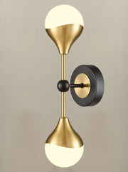 Franklite - FL2478-2 - Franklite FL2478-2 Wall Bracket Nexus 2lt Wall light matt black and aged brass