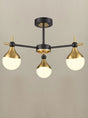 Franklite - FL2478-3 - Franklite FL2478-3 Ceiling / Wall Nexus 3lt semi flush Fitting matt black and aged brass