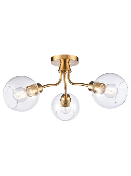 Franklite - FL2483-3 - Franklite FL2483-3 Ceiling Flush Chalice 3lt Semi Flush Fitting