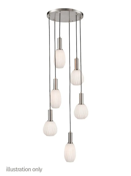 Franklite - FL2490-6 - Franklite FL2490-6 Pendant Mezcla 6 light satin nickel spreader only