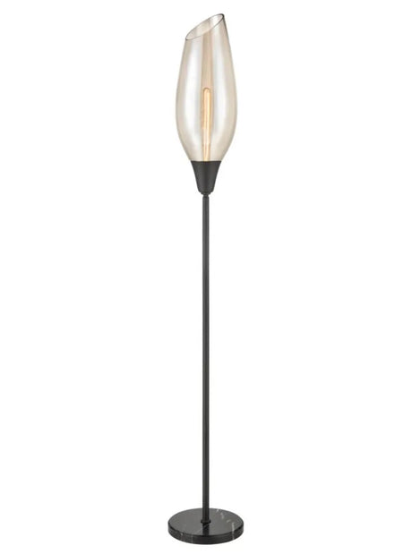 Franklite - SL259 - Franklite SL259 Standard Lamp Taper Amber Floor Lamp