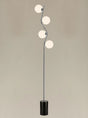 Franklite - SL265-378 - Franklite SL265-378 Standard Lamp Cosmic Floor Lamp satin nickel with opal glass