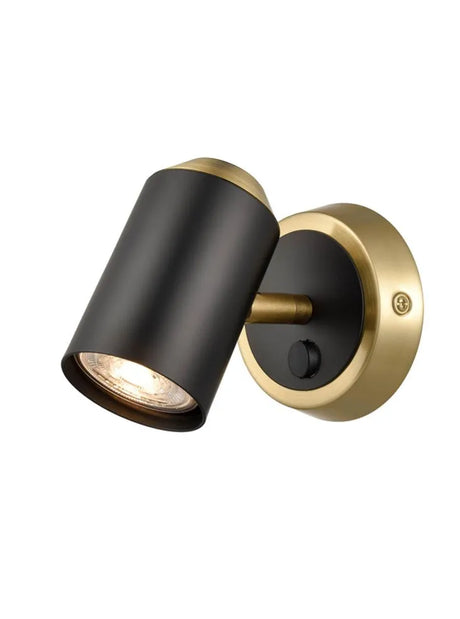 Franklite - SPOT9101 - Franklite SPOT9101 Wall Bracket Hollywood 1lt Brass Spot