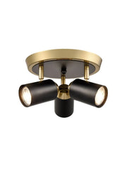 Franklite - SPOT9103 - Franklite SPOT9103 Ceiling Flush Hollywood 3lt Brass Spot