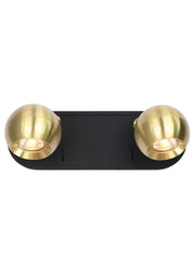 Franklite - SPOT9132 - Franklite SPOT9132 Wall Bracket Lens 2lt Spot mattblack and aged brass