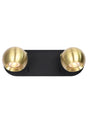 Franklite - SPOT9132 - Franklite SPOT9132 Wall Bracket Lens 2lt Spot mattblack and aged brass