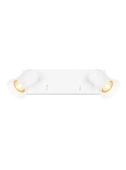 Franklite - SPOT9142-100 - Franklite SPOT9142-100 Wall Bracket Broadway 2lt Spotlight Matt White with Matt White Sleeve