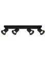 Franklite - SPOT9154-101 - Franklite SPOT9154-101 Ceiling Flush Broadway 4lt Spotlight Matt Black with Matt Black Sleeve