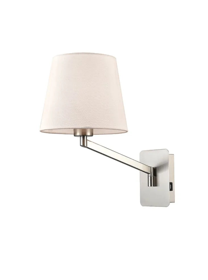 Franklite - WB121 - Franklite WB121 Swing Arm Wall Light with USB