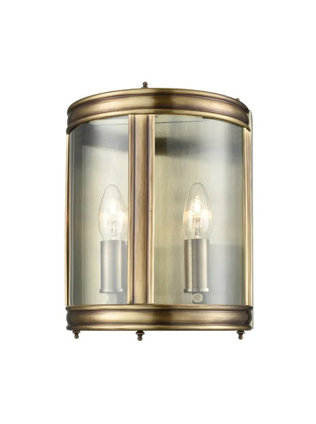 Franklite - WB601 - Franklite WB601 Wall Flush Bronze Half Lantern Wall Light