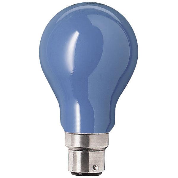 GE Lighting - FL-CP-25BCB GEL - GE Lighting Coloured GLS Part Number 90932 GLS 240V 25W B22d BLUE GE