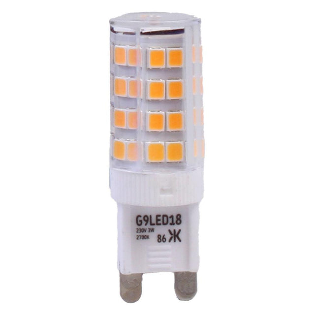 Knightsbridge - FL-CP-LEDG9/3CW KIN - Knightsbridge G9 LED Part Number G9LED19 <p>LED G9 Capsule 3W 4000K Clear Dimmable</p>