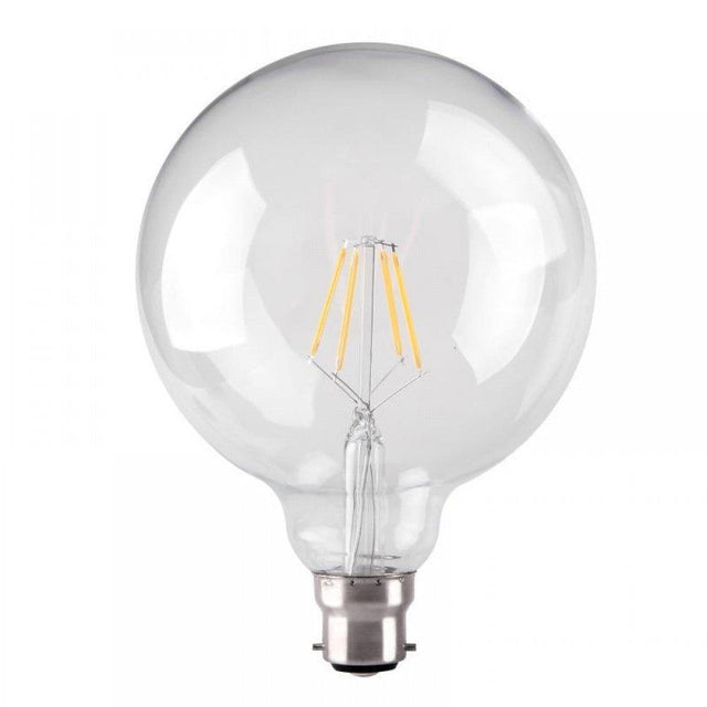 Kosnic - FL-CP-L4.5RND125BCC/VWW/DIM KOS - Kosnic KDFL4.5GLB/B22-CLR-N27 LED Globe 125mm 4.5W (40W eqv.) BC 2700K 220-240V Clear Dimmable Kosnic EAN - 5060063428291