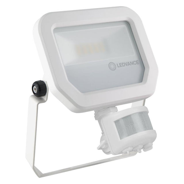 Ledvance - FL-CP-4058075460898 LDV - Ledvance LED Flood Lights with PIR Sensor Part Number 4058075460898 Ledvance LED Floodlight 10W 1200lm Cool White IP65 in White with Sensor