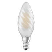 Ledvance - FL-CP-LCNDT3.4SESOCW/RA90/DIM LDV - Ledvance Osram LED Candles Part Number 4058075758421 LED Superior Twisted Candle 3.4W (40W eq.) E14 RA90 4000K Frosted Dimmable