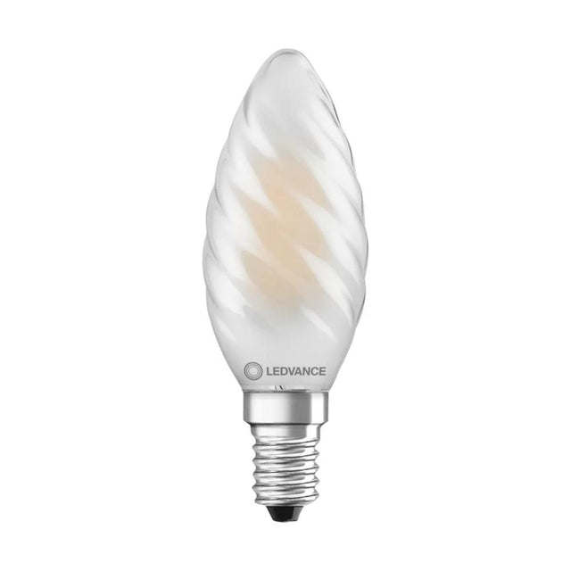 Ledvance - FL-CP-LCNDT3.4SESOVWW/RA90/DIM LEDV - Ledvance Osram LED Candles Part Number 4099854060694 <p>LED Twisted Candle 3.4W (40W eqv.) E14 2700K RA90 Frosted Dimmable</p>