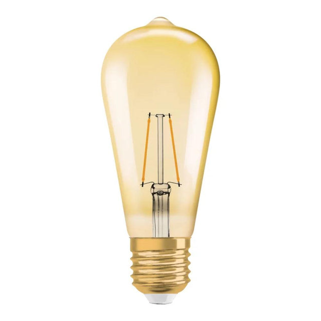 Osram - FL-CP-LSQ2.5ESG/XWW LDV - Osram Osram LED ST64 Part Number 4099854091339 <p>Vintage 1906 LED ST64 2.5W (22W eqv.) 2400K E27 Gold Ledvance</p>